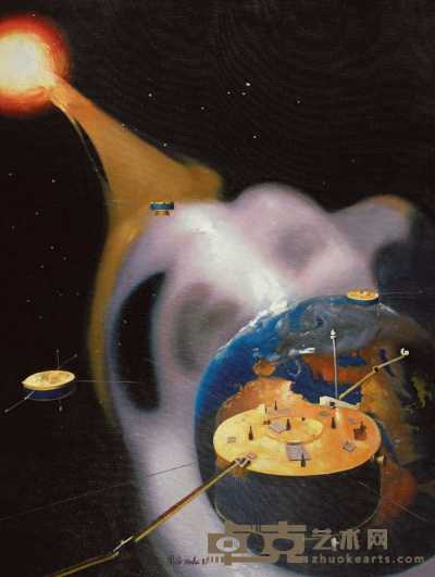 周海 1988年 卫星 122×91cm